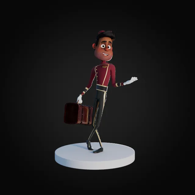 Carlos the bellhop, textured
